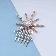 Spinki do włosów Vintage Star Pearl – złote, 2 sztuki