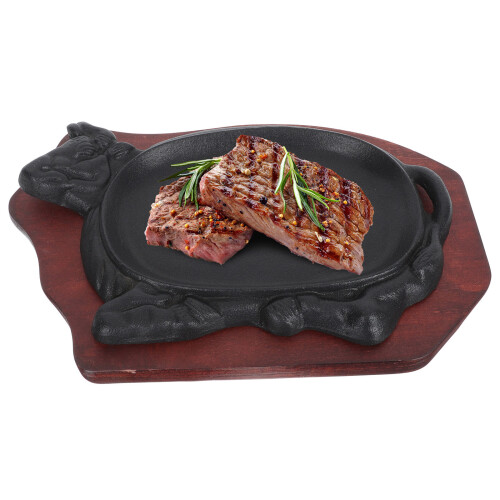 Conjunto De Placa De Grelha Em Formato De Boi Teppanyaki 2