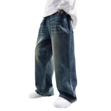 Boys Fleece Lined Jeans Winter Casual Straight Leg Pants Comfortable Warm Trousers For TeensWith Stylish Design Warm Pants Thermal Pants