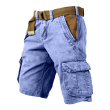 Herre Cargo Shorts Lige Ben Afslappet Arbejdsbukser Daglig Brug Komfortable Letvægts Utilitybukser Forår Sommer Efterår Trendy Bukser