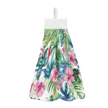 Tropical Flowers Hand Towel Set (2pc) – Highly Absorbent, Fast-Drying, Lightweight – for Bathroom, Adults & Kids – Home Decor