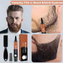 Waterproof Beard Pencil Filler and Brush for Men 2 Pcs 5ml