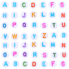 100Pcs Letter And Number Beads Acrylic For Jewelry Making Educational Activities