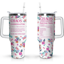 Chaos Coordinator drinkbeker – 1,2 liter (40 oz) bedankcadeau voor vrouwen, collega's, managers en docenten – Geschikt voor standaard deksels en