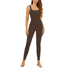 Body Shapers For Women Full Body Built In Shapewear One Piece Tank Top Sleeveless Long Pants Yoga Unitard Rommpers Round Neck Sports Romper