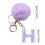 Initial Letter Key Rings Purple Furry 2 Pcs 1