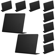 Mini Chalkboards Signs for Food Black PVC 15pcs