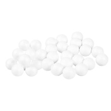 Bolas de espuma branca para artesanato, esferas redondas lisas, 30 unidades, 30 mm.