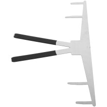 Merkloos multifunctioneel hulpmiddel: wenkbrauwliniaal 14,00 x 8,20 x 0,10 cm, zilverkleurig.