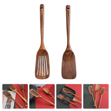 2 Pcs Kitchen Utensils Spoon Spatula Non-toxic Cookware Safe Use