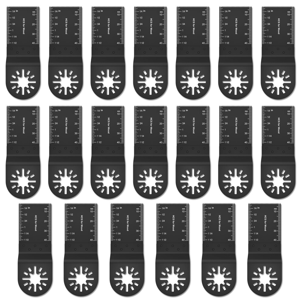 20Pcs Oscillating Saw Blade Multi Tool Quick Release Saw Blades Compatible For Fein Bosch Milwaukee Porter Cable Dewalt 9365509129678