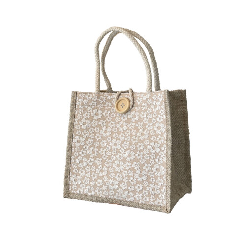 Γυναικεία τσάντα Tote, τσάντα χειρός από γιούτα casual Tote, κεντημένη εξατομικευμένη