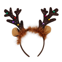 Adjustable 3D Christmas Dog Santa Hat, Reindeer Antlers Headband & Scarf Pet Costume for Dogs/Cats