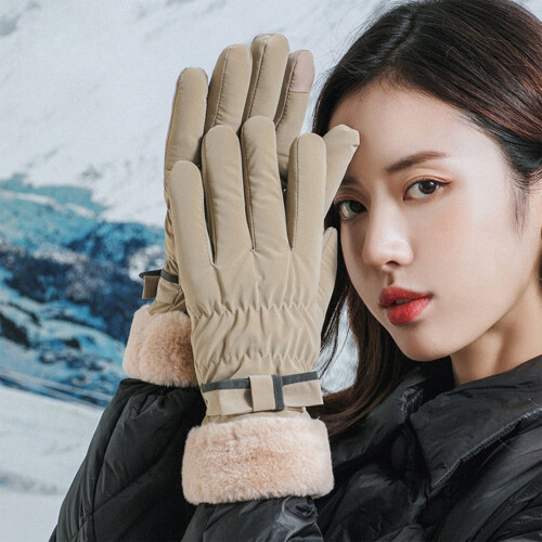 Women's Touchscreen Warm Gloves Fleece-Lined Windproof