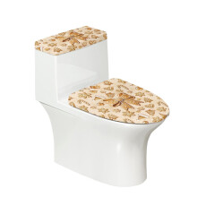 Snowflake Bow Pattern Toilet Dust Cover Set Stretch Fit for Toilet Washable Toilet Lid Covers Set