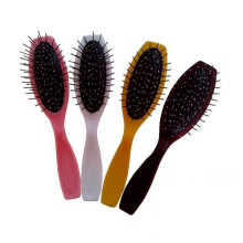 Practical Hair Massage Brush Wig Steel Hairbrush Comb Scalp Massager Kit Pink