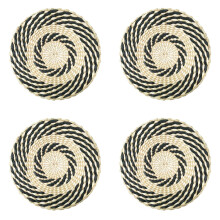 Boho Wall Basket Decor – Rattan, Wicker & Macramé with Tassels, Flat Round Bamboo Tapestry Serving Tray, Handmade for Bedroom/Living Room
