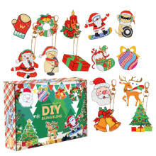 Calendario de Adviento de Diamantes Navideño 2025, Kit DIY con 15 Adornos, Manualidades para la Cuenta Regresiva Navideña y Decoración del Árbol