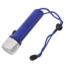 Linterna de buceo multicolor de alta potencia para exteriores, ideal para senderismo, camping y otras actividades. Color azul.