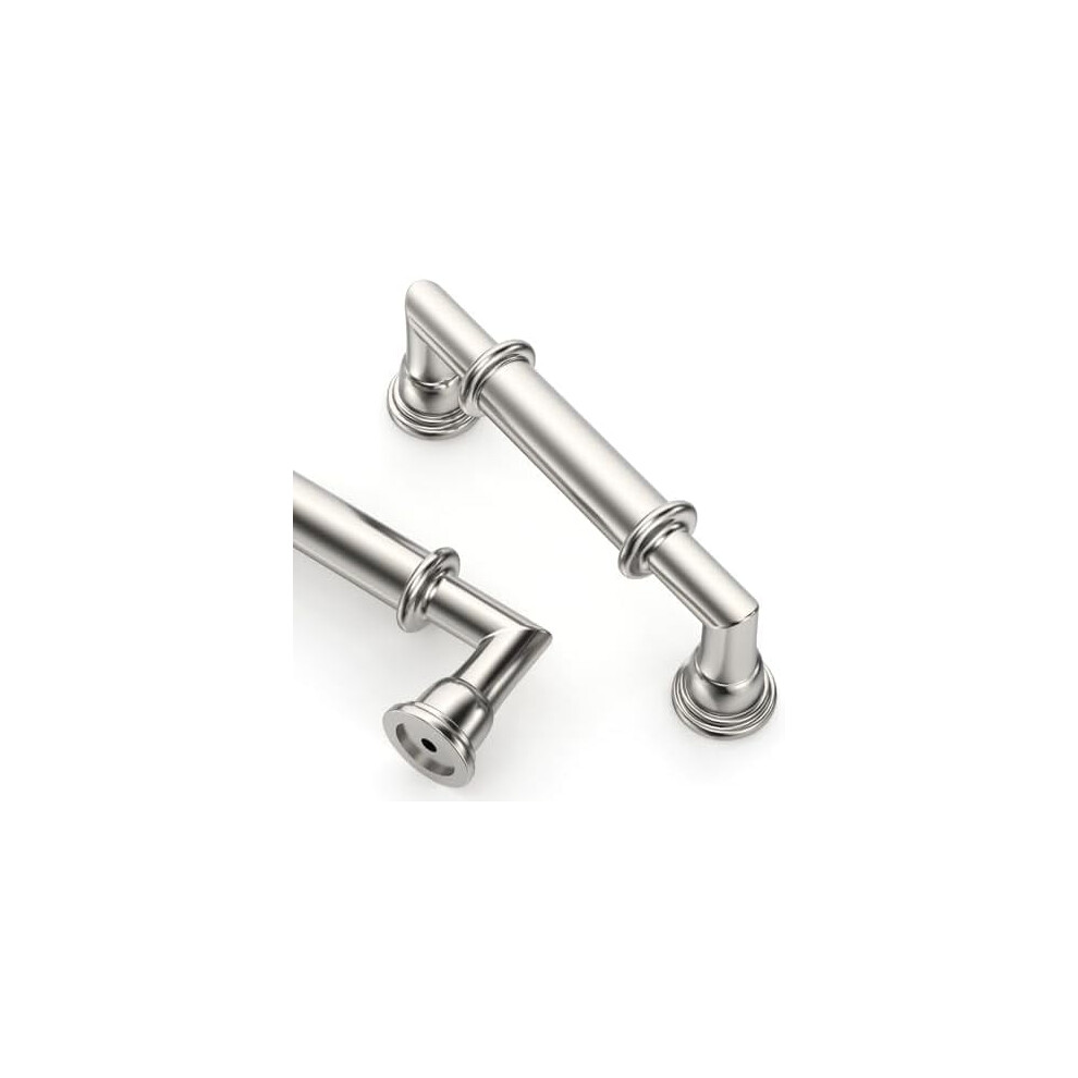 10 Pack 3 Inch(76Mm) Brushed Satin Nickel Kitchen Cabinet Handles, Cabinet Pulls Kitchen Cabinet Hardware For Cupboard Drawer Pulls 2281 9028731565262