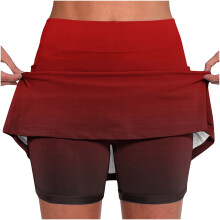 Summer Shorts Skirts for Women Gradient Mid-waist Sports Skirts Swimsuit Bottom, Size S-4XL
