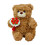 Flower Teddy Bear Pillow Plush Romantic Cushion 1pc 1