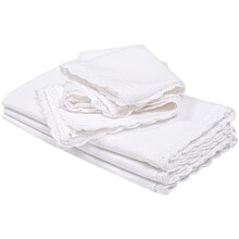White Christmas Cloth Napkins Set of 4 20x20 inch