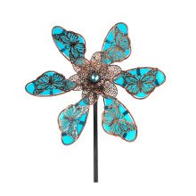 Handcrafted Metal Garden Wind Spinner Sculpture Metal Windmill Stake Weatherproof Yard Art Decoration For Outdoor Spaces