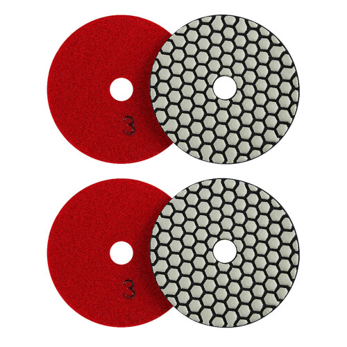 4Piece Dry Grinding Pad Flexible Design Sanding Discs-10cm 500