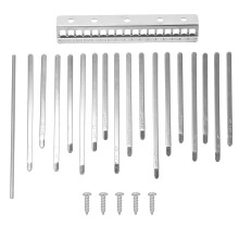 HOMEMAXS Thumb Piano Kalimba 17 Keys Silver
