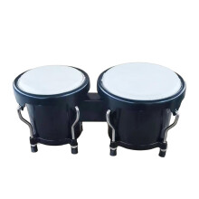 Trommemusikkinstrumenter Slagverkinstrumenter, Tidlig Pedagogisk, Stembart Bongo-trommesett Afrikansk Håndtromme for Gaver Voksne Svart