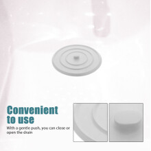 Rubber Sink Stopper Flat Round Drain Cover 2 pcs