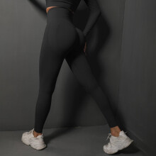 Leárazás! Magas derekú, hasformáló jóga leggings nőknek – fekete