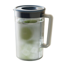 Jarra de plástico com tampa, garrafa de água grande para geladeira, ideal para chá, café, suco e leite, 2 litros, azul.