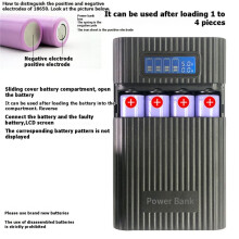 18650 Charger Power Box LCD Digital Display 4x18650 Battery Holder Portable Fast Charging Mobile Power Bank Box B