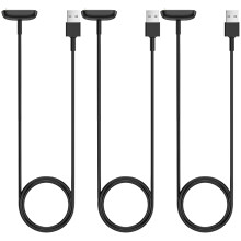 2-pak hurtigopladerkabel til Fitbit Charge6/Charge5/Luxe – USB-dockstander, kompatibel med Fitbit Luxe/Charge5/Charge6 (90 cm)