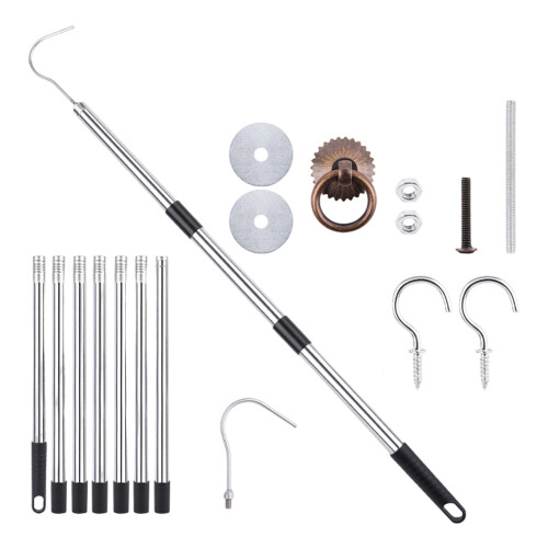 Steel Loft Ladder Pull Down Hook Tool Systems Kit Secure-280CM