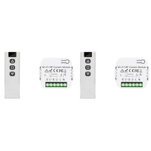 2X Tuya Life WiFi 433Mhz Interruptor de Cortina Ciega con Mando A Distancia RF para Control de Persiana Eléctrica, 1RC 1RE