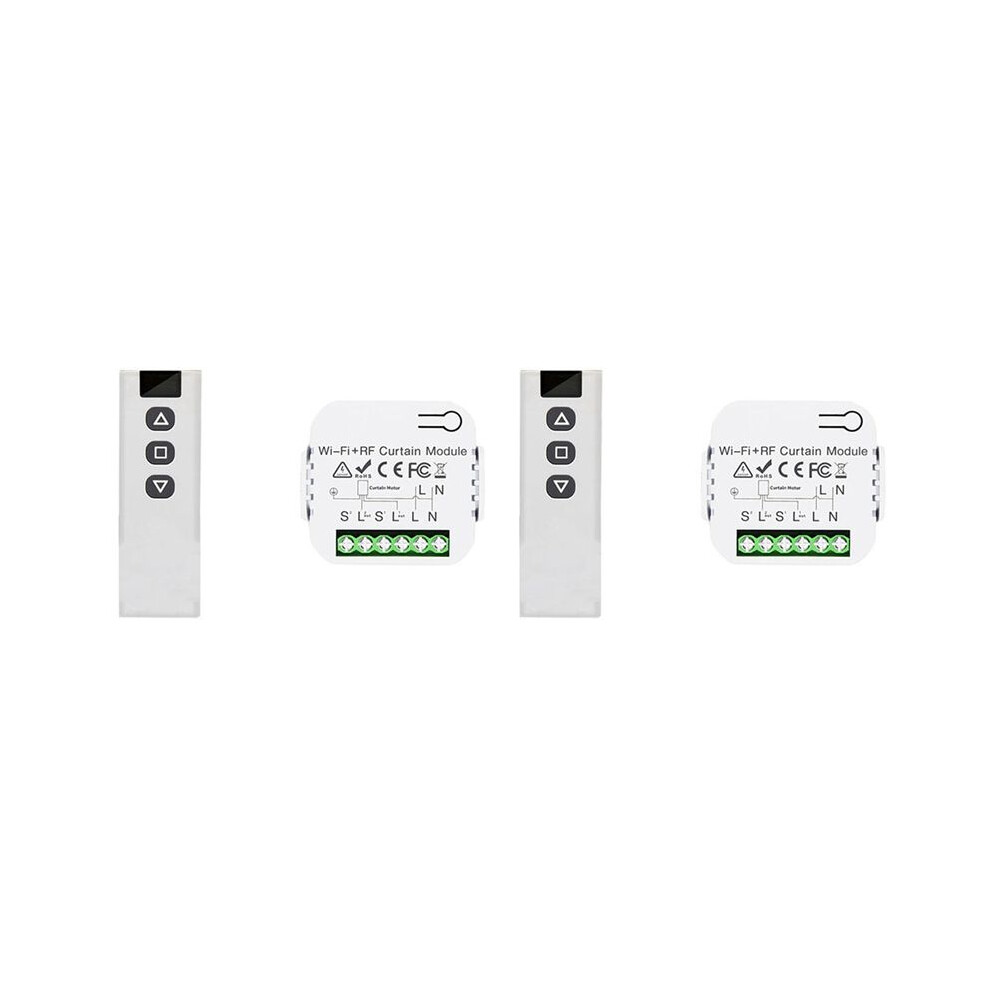 2X Tuya Life Wifi 433Mhz Blind Curtain With Rf Remote For Electric Roller Shutter Control, 1Rc 1Re 6032212908458