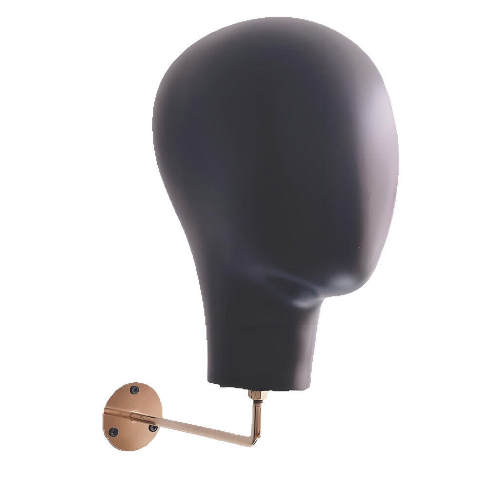 Unisex Black Space Saving Wall Hook Mannequin Head Cap Holder For Wigs