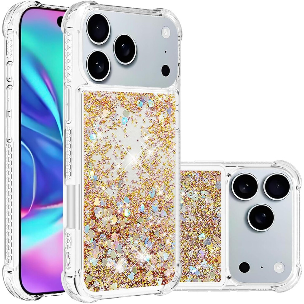 Bling Glitter Case For Iphone 17 Pro Max Â Soft Tpu Sparkly Liquid Floating Clear Cover For Women & Girls 9028731731780