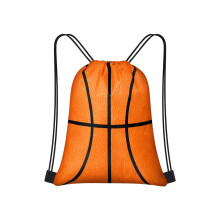 Ball-Themed Kids Drawstring Backpack Pouch – Polyester Gift Bag for Birthday & Sports Events, Colorful Treat/Party Favor Storage, Compatible with