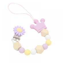 Pacifier Clip Baby Boys Girls Pacifiers Holder Strap Paci Clips Silicone Beaded Lanyard Teether Toys Soothie Binky for Baby Boys Girls Newborn