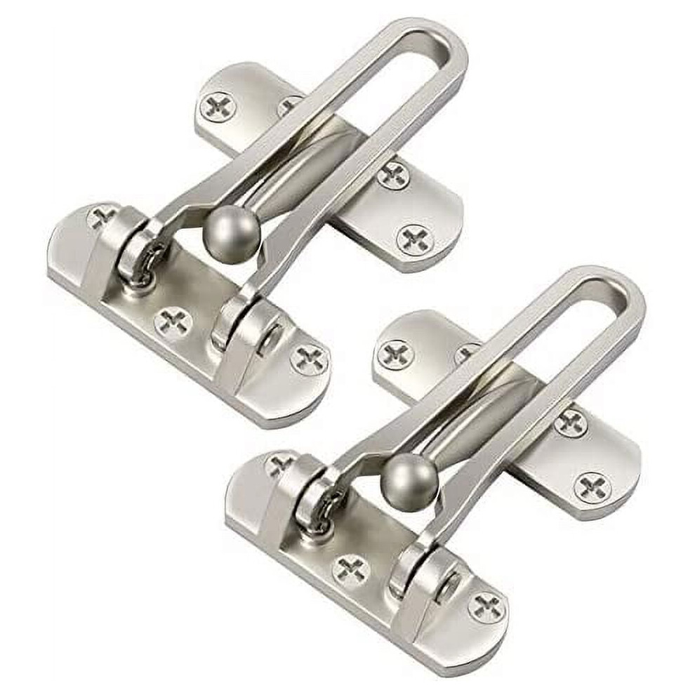 2-Pack Home Security Door Locks for Swing-In Doors, Compatible with Kids’ Safety, Thick Aluminum Alloy Night Lock