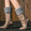 Ankle Socks, Crew Socks & Leg Warmers – Wool-Like, Fuzzy, Solid Color, Grey 1