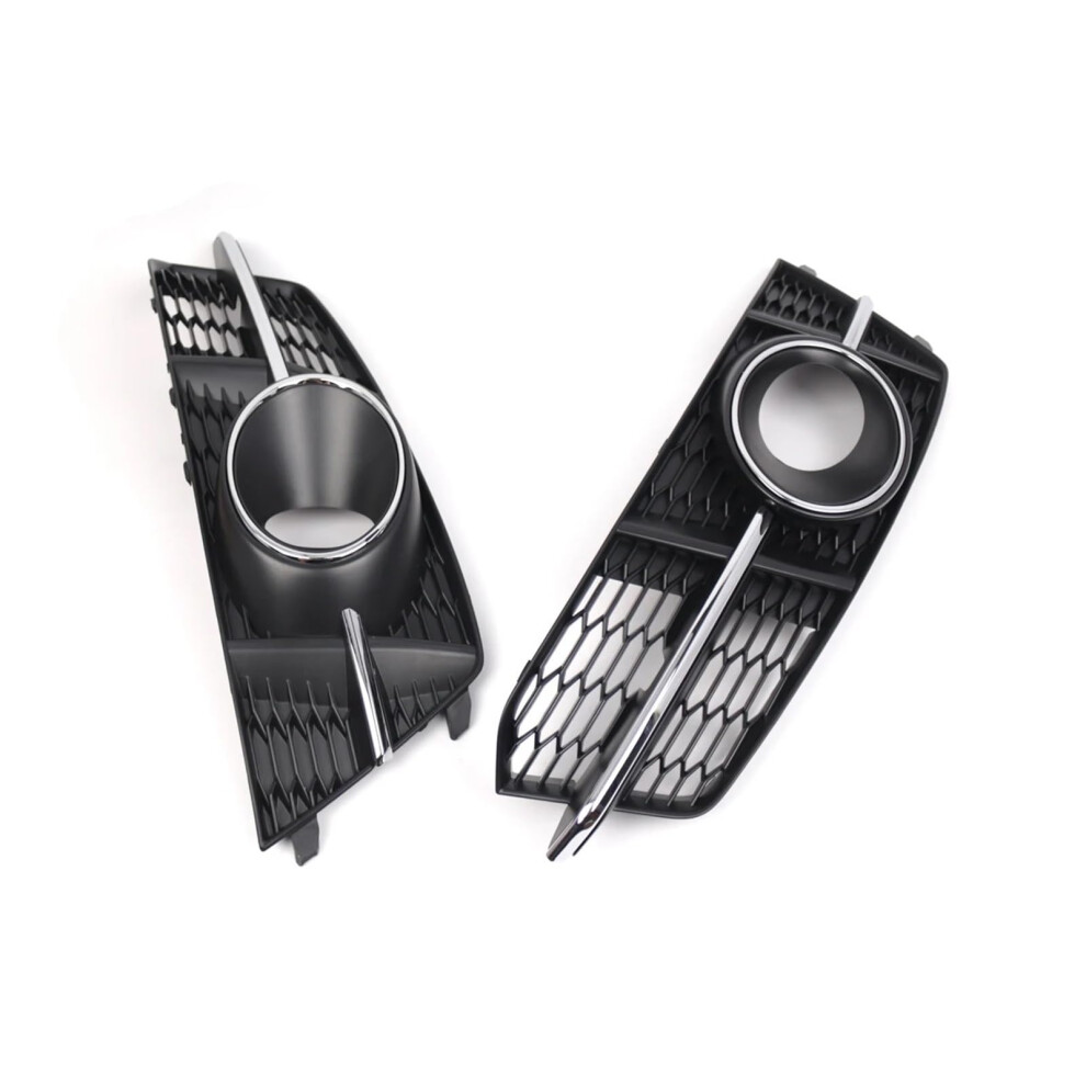 1 Pair Front Fog Grille With Acc Hole, Abs Cover Trim 20162018, Factory Fit For Audi A6 C7 S6 Light 9771547553656