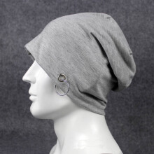 Hata Mála Fir agus Mná Dath Soladach Fáinne Miotail Slútach Beanie Hataí Ócáideacha Rómhóra