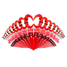 Ear Gauges Expander Set Acrylic and Silicone Tapers and