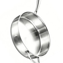 Strong Metal Deep Cookware With Three Layer Base For Fast-B