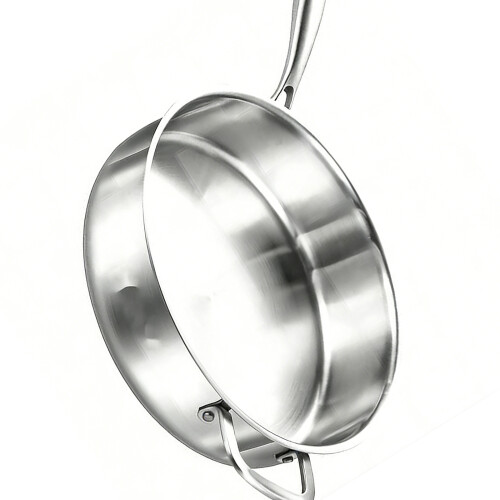 Strong Metal Deep Cookware With Three Layer Base For Fast-B